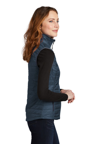 Port Authority Ladies Packable Puffy Vest (Regatta Blue/ River Blue Navy)
