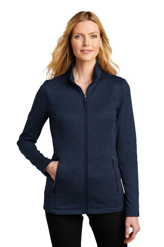 Port Authority Ladies Collective Striated Fleece Jacket (River Blue Navy Heather)