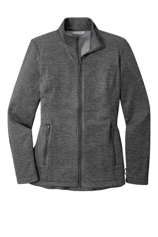 Port Authority Ladies Collective Striated Fleece Jacket (Sterling Grey Heather)