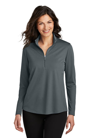 Port Authority Ladies Dry Zone UV Micro-Mesh 1/4-Zip (Graphite)