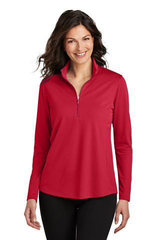 Port Authority Ladies Dry Zone UV Micro-Mesh 1/4-Zip (Rich Red)