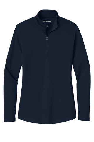 Port Authority Ladies Dry Zone UV Micro-Mesh 1/4-Zip (River Blue Navy)