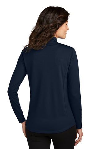 Port Authority Ladies Dry Zone UV Micro-Mesh 1/4-Zip (River Blue Navy)