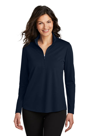 Port Authority Ladies Dry Zone UV Micro-Mesh 1/4-Zip (River Blue Navy)