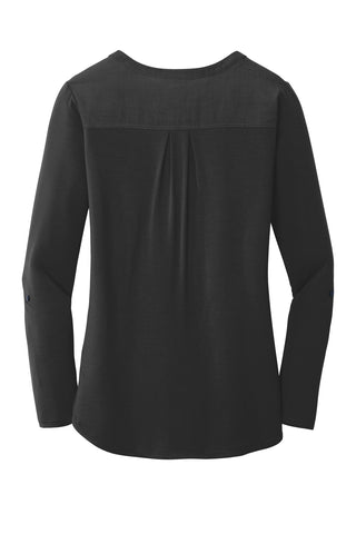 Port Authority Ladies Concept Henley Tunic (Black)