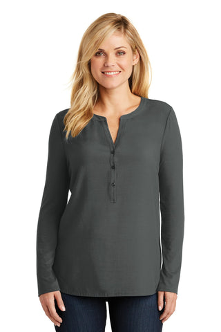 Port Authority Ladies Concept Henley Tunic (Grey Smoke)