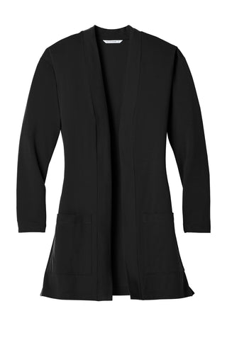 Port Authority Ladies Concept Long Pocket Cardigan (Black)