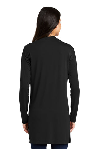 Port Authority Ladies Concept Long Pocket Cardigan (Black)