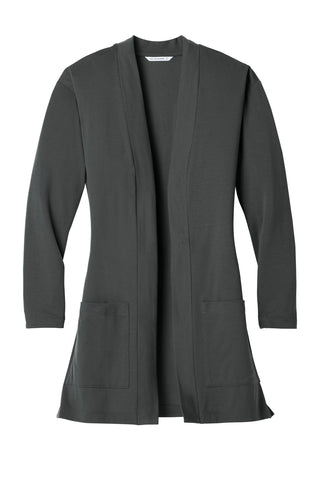 Port Authority Ladies Concept Long Pocket Cardigan (Grey Smoke)