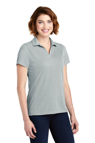 Port Authority Ladies Poly Oxford Pique Polo (Gusty Grey)