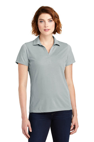 Port Authority Ladies Poly Oxford Pique Polo (Gusty Grey)