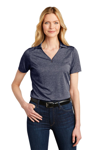 Port Authority Ladies Shadow Stripe Polo (River Blue Navy)