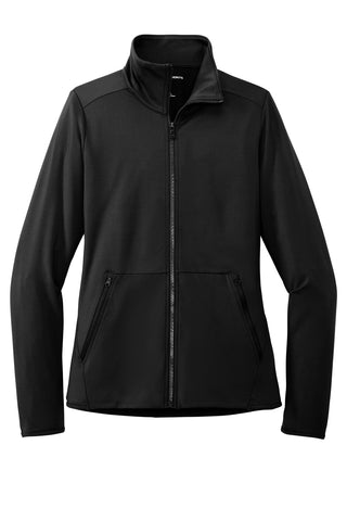 Port Authority Ladies Accord Stretch Fleece Full-Zip (Black)