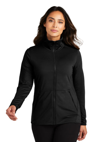 Port Authority Ladies Accord Stretch Fleece Full-Zip (Black)