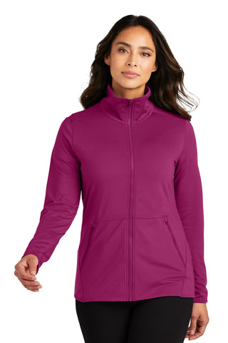 Port Authority Ladies Accord Stretch Fleece Full-Zip (Wine)