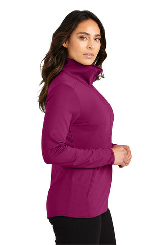 Port Authority Ladies Accord Stretch Fleece Full-Zip (Wine)