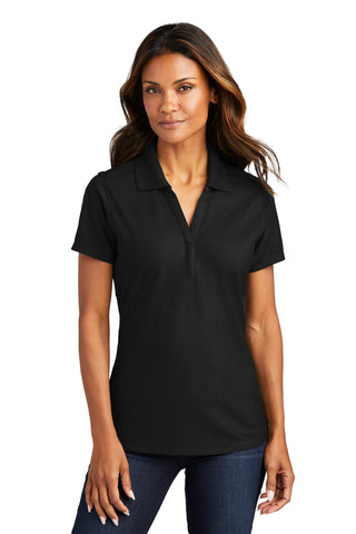 Port Authority Ladies EZPerformance Pique Polo (Black)