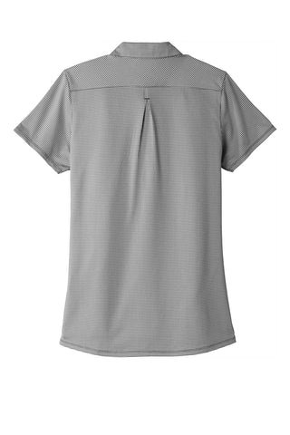 Port Authority Ladies Gingham Polo (Black/ White)