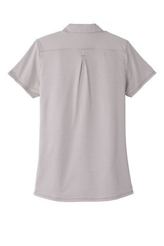 Port Authority Ladies Gingham Polo (Gusty Grey/ White)