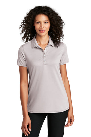 Port Authority Ladies Gingham Polo (Gusty Grey/ White)