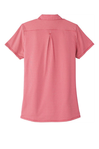 Port Authority Ladies Gingham Polo (Rich Red/ White)