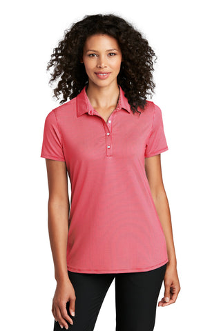 Port Authority Ladies Gingham Polo (Rich Red/ White)