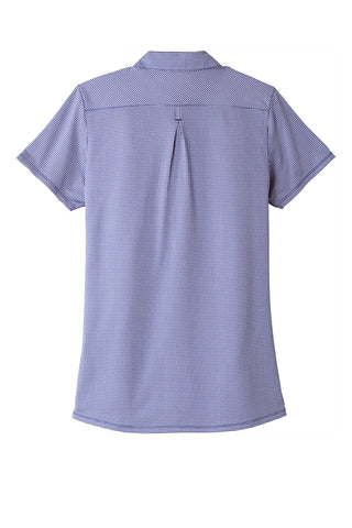 Port Authority Ladies Gingham Polo (True Navy/ White)