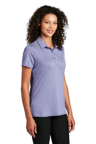 Port Authority Ladies Gingham Polo (True Navy/ White)