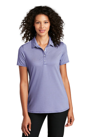 Port Authority Ladies Gingham Polo (True Navy/ White)