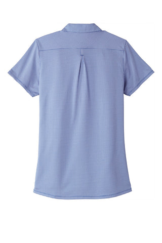 Port Authority Ladies Gingham Polo (True Royal/ White)