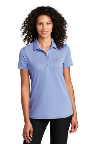 Port Authority Ladies Gingham Polo (True Royal/ White)