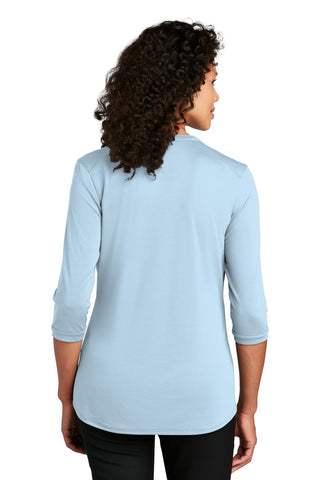 Port Authority Ladies UV Choice Pique Henley (Cloud Blue)