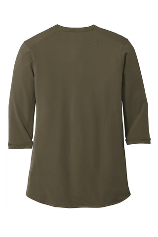 Port Authority Ladies UV Choice Pique Henley (Deep Olive)