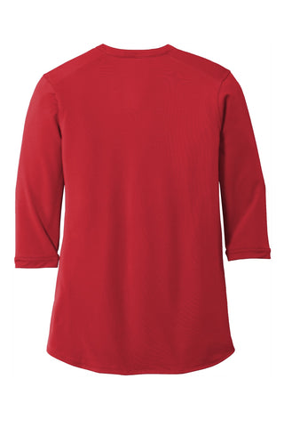 Port Authority Ladies UV Choice Pique Henley (Rich Red)