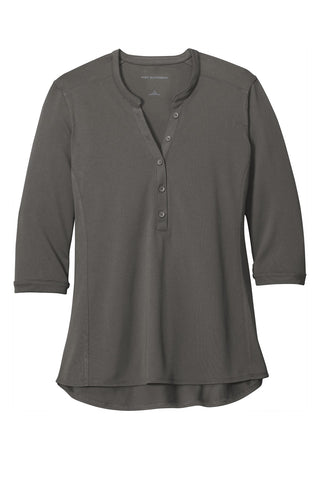 Port Authority Ladies UV Choice Pique Henley (Sterling Grey)