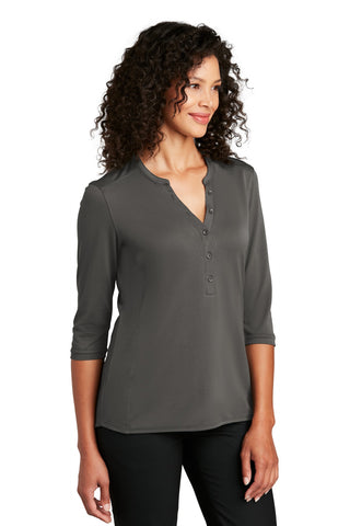 Port Authority Ladies UV Choice Pique Henley (Sterling Grey)