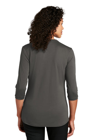 Port Authority Ladies UV Choice Pique Henley (Sterling Grey)