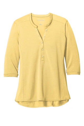 Port Authority Ladies UV Choice Pique Henley (Sunbeam Yellow)