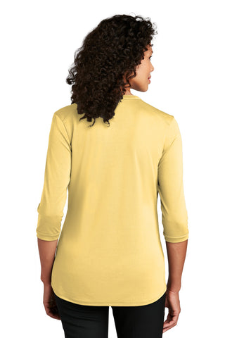 Port Authority Ladies UV Choice Pique Henley (Sunbeam Yellow)