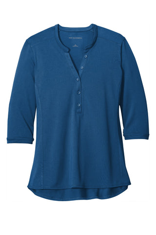 Port Authority Ladies UV Choice Pique Henley (True Blue)