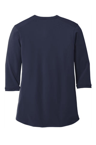 Port Authority Ladies UV Choice Pique Henley (True Navy)