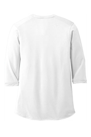 Port Authority Ladies UV Choice Pique Henley (White)