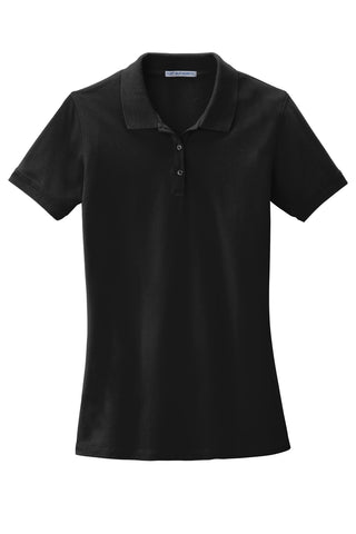 Port Authority Ladies EZCotton Polo (Black)