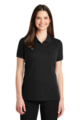 Port Authority Ladies EZCotton Polo (Black)