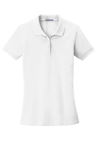 Port Authority Ladies EZCotton Polo (White)