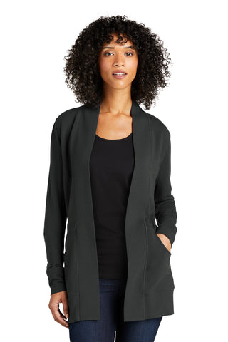 Port Authority Ladies Microterry Cardigan (Charcoal)