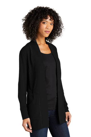 Port Authority Ladies Microterry Cardigan (Deep Black)