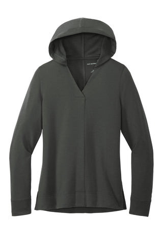 Port Authority Ladies Microterry Pullover Hoodie (Charcoal)