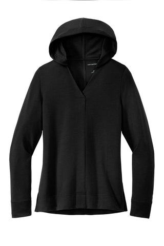 Port Authority Ladies Microterry Pullover Hoodie (Deep Black)