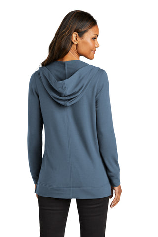 Port Authority Ladies Microterry Pullover Hoodie (Dusk Blue)